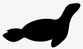 Silhouette Of A Seal