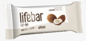 Healthy Coconut Bar, Raw Organic, Lifebar - Lifefood Organic Coconut Lifebar 15 X 47g