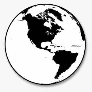 Globe Black And White Earth Grid