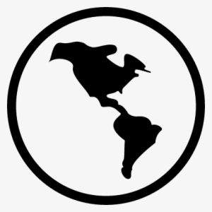 Global Earth Globe Symbol With Americas Shape Vector - Browser White Icon Png