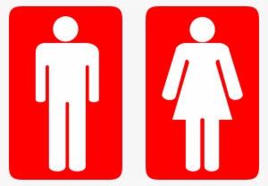 Toilet Clipart Gents Toilet - Toilet Sign Red