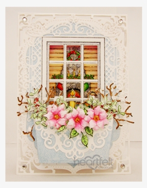 Frosted Window Box Made W/ Winters Eve Collection From - Christmas Blessings Christmas Cards