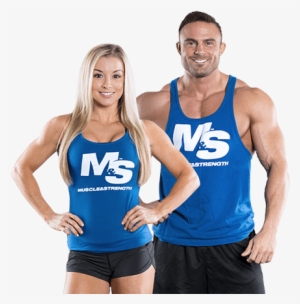 Muscle Png - Muscle & Strength Clothing Fitted V-neck - Black