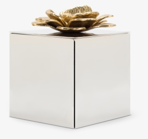 Brass Silver Flower Box - Silver