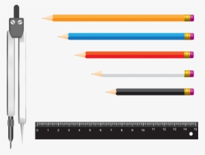 Stationery Pencils Vectors - Do Dung Hoc Tap Vector
