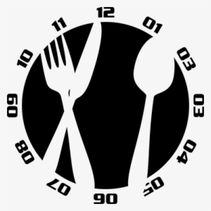 Kitchen Cutlery Wall Clock Sticker - Relogio De Cozinha Png