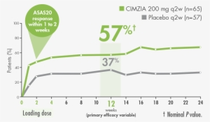 In The As-1 Study, Asas20 Response At Week - Placebo