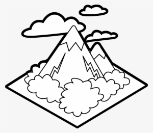 28 Collection Of Mountains Drawing For Kids - Mountain Black And White For Kids