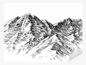 Mountains Ranges Hand Drawing Sticker • Pixers® • We - 3d Tekenen Bergen