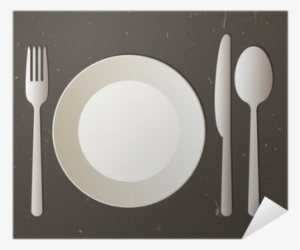 Place Setting With Plate, Knife Spoon And Fork Poster - Placemat