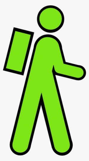 Backpack Clipart Man - Stick Figure With Backpack