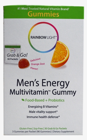 Rainbow Light Gummy Multi Vitamin Mens Energy 30 Packet - Yerba Prima Organic Psyllium Whole Husks Supplement,