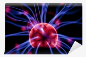 Plasma Ball With Colorful Patterns On Black Background