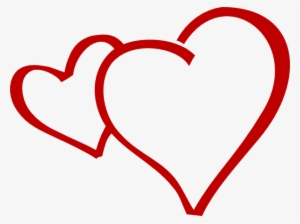 Hearts Together Clip Art - Two Red Hearts Png