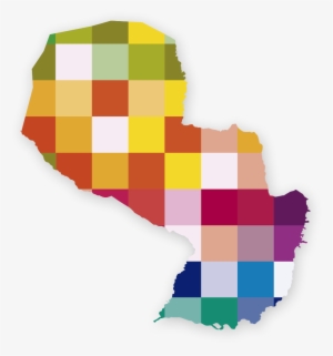 Mapa Cuadricula Colores - Paraguay Mapa Png