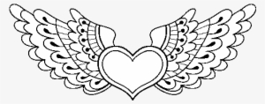 Heart With Wings Coloring Page - Corazon Alado