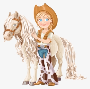Shutterstock 295753754 [преобразованный] - Cute Cowgirl Cartoon Girl