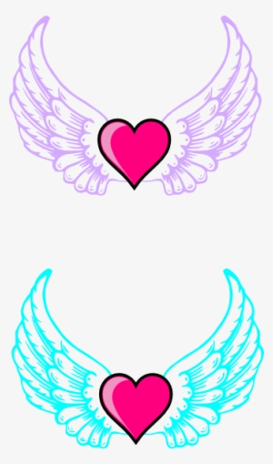How To Set Use Wings N Pink Heart Clipart - Angel Wings Heart Clip Art