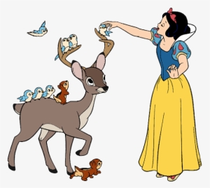 Snow White Snow White, Forest Animals - Snow White Deer Clipart