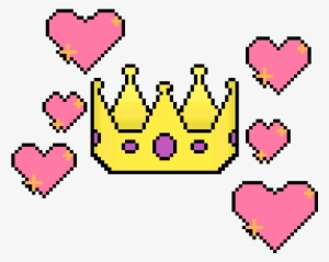 Crown Two - Pixel Art Pink Crown