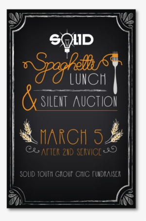 Spaghetti Dinner Poster - Calligraphy