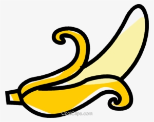 peeled banana royalty free vector clip art illustration