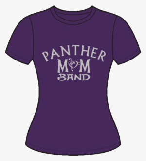 2016-17 Panther Band Mom Purple Fitted Shirt With Silver - Musical Ensemble