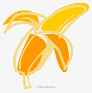 peeled banana royalty free vector clip art illustration - illustration