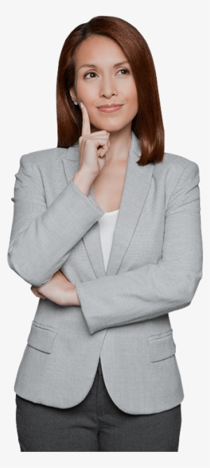 Woman Standing And Thinking - Businessperson