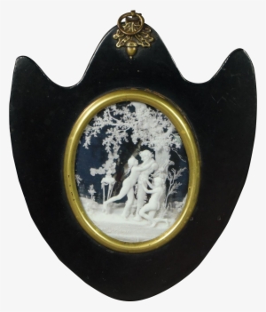 19th Century Regency Empty Portrait Miniature Frame - Badge