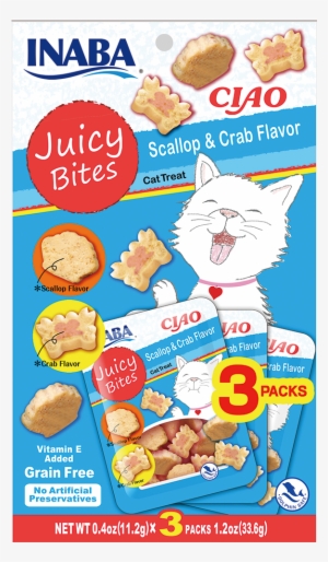 Juicy Bites Scallop And Crab Flavor 3 Packs - Ciao Juicy Bites
