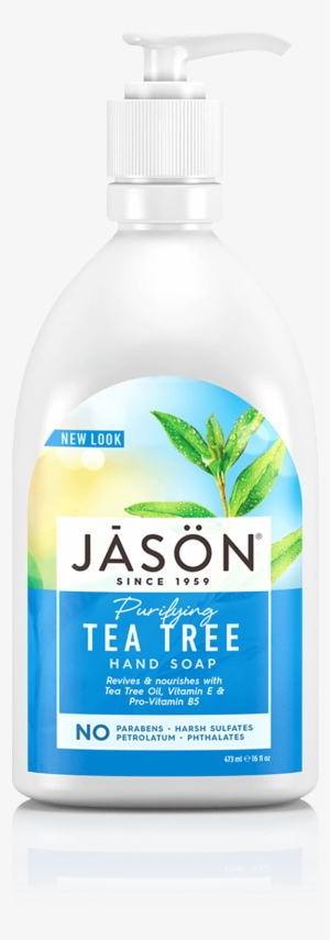 Jason Purifying Tea Tree Hand Soap, 16 Fl - Jason Shower Body Wash, Tea Tree, 30 Oz
