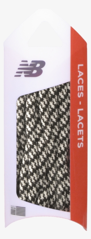 Nb Round Houndstooth Reflective Black & White - Houndstooth Shoe Laces