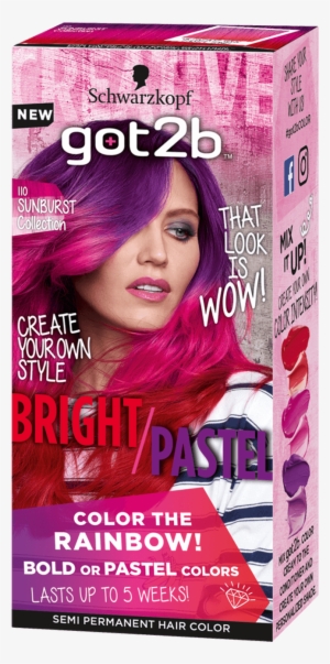 Got2b Color Com Bright Pastel 110 Rainbow - Got2be Metallics Hair Dye