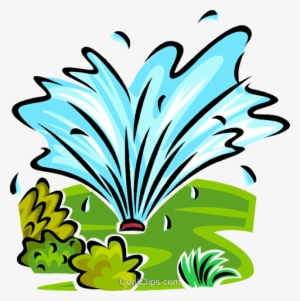 Water Sprinkler Royalty Free Vector Clip Art Illustration - Lawn Sprinklers Clip Art