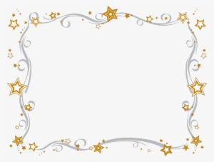 Christmas Star Border Clipart Gingerbread Baby Shoes - Stars Frame Png