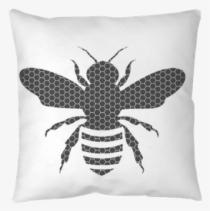Black Bee Silhouette Isolated On White Background Throw - Bee Silhouette Clipart