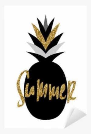 Black And Gold Pineapple Background