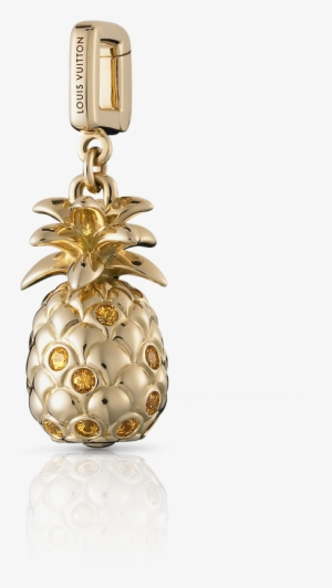 louis vuitton pineapple charm yellow gold and yellow - louis vuitton