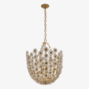Claret Tall Chandelier In Gild With Crystal - Visual Comfort-claret Tall Pendant In Gild