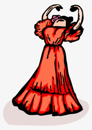 Vector Illustration Of Spanish Flamenco Dancer Dancing