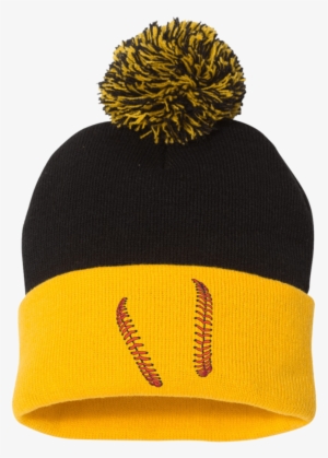 Who's On First Pom Pom Knit Cap Keep It Simple Baseball