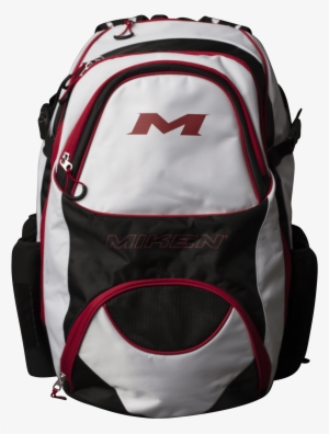 Black White And Red Miken Xl Baseball And Softball - Miken Xl Backpack Mkbg18