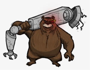 Angry Sci-fi Bear - Cartoon