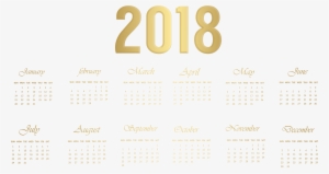 2018 Calendar Gold Transparent Png Image - 2011