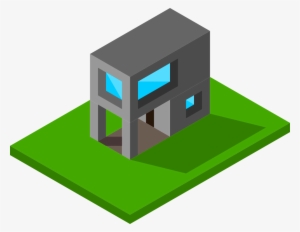 Simple Isometric Modern House - Modern Home Isometri