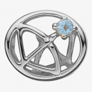 Sagittarius, Silver Charm With Blue Topaz - Christina Hanger 623-s64