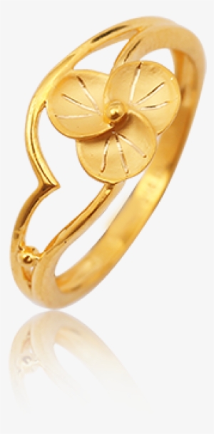 Golden Bloom Flower Ring - Engagement Ring