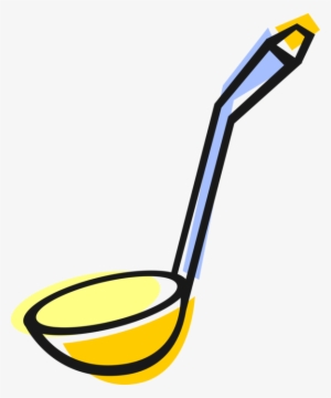 Vector Illustration Of Kitchen Kitchenware Soup Ladle - Clipart Ladle