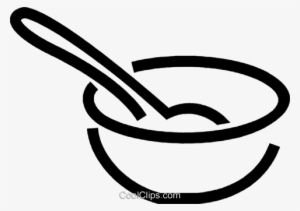 Bowl And Spoon Royalty Free Vector Clip Art Illustration - Rit Foodshare